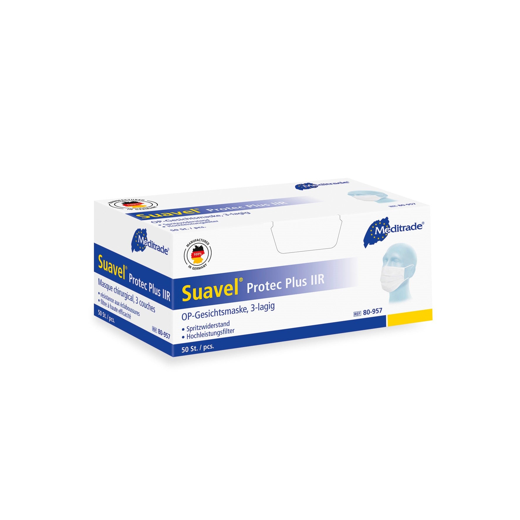 Meditrade Suavel Protec Plus MPS OP-Maske – Verpackungsansicht