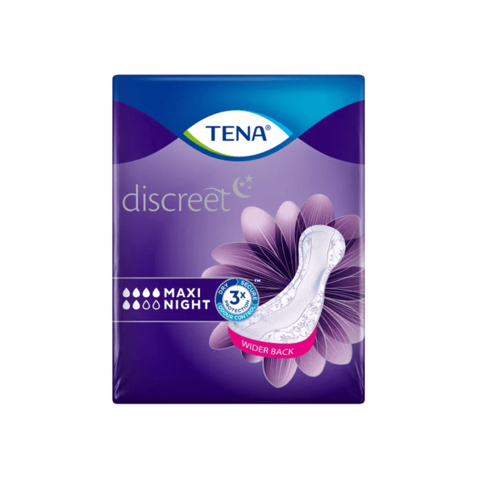 TENA Lady Discreet Protecct+ Maxi Night Inkontinenzeinlage | Packung (12 Stück)