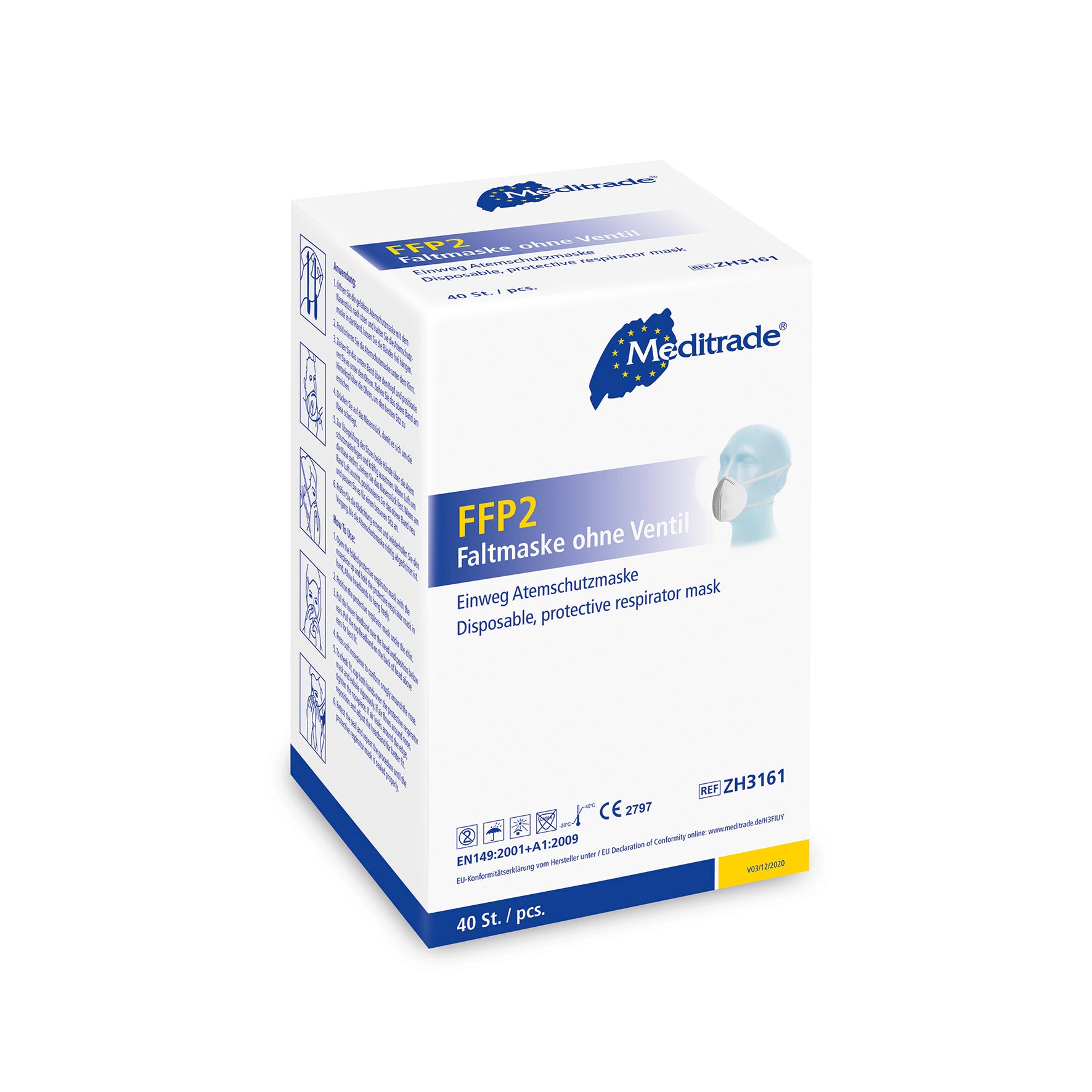 Meditrade Respima FFP2 Faltmaske ohne Ventil – Weitere Produktansicht