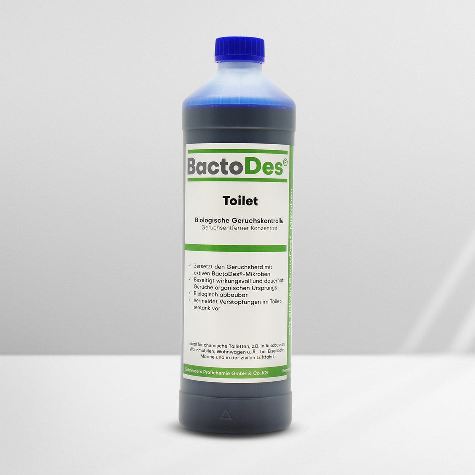 BactoDes® Toilet biologischer Geruchsentferner für Campingtoiletten 1L