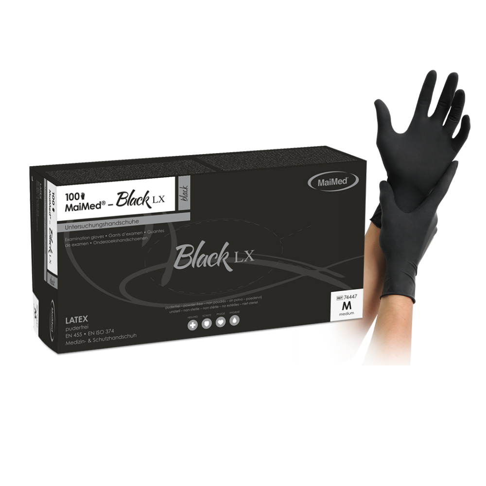 MaiMed® Black LX - Latex-Untersuchungshandschuh