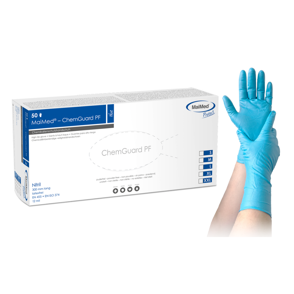 MaiMed® ChemGuard PF - Nitril-Chemikalienschutzhandschuh
