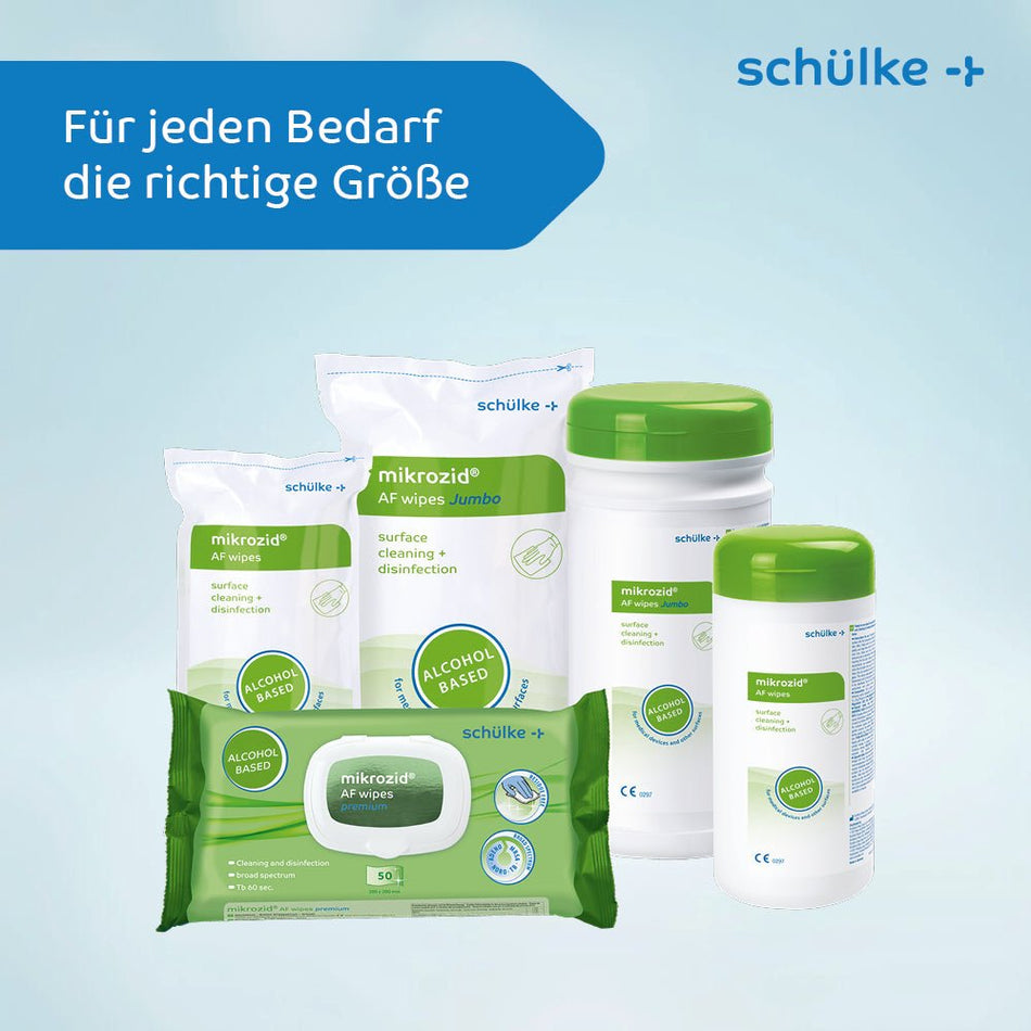 Schülke Mikrozid AF Wipes premium Desinfektionstücher - 50 Tücher | Packung (50 Tücher)
