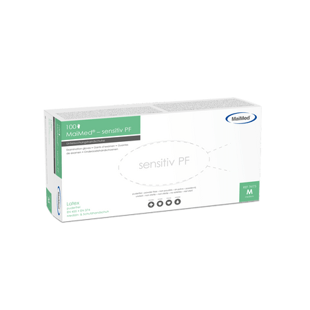 MaiMed® sensitiv PF - Latex-Untersuchungshandschuh | Größe: M