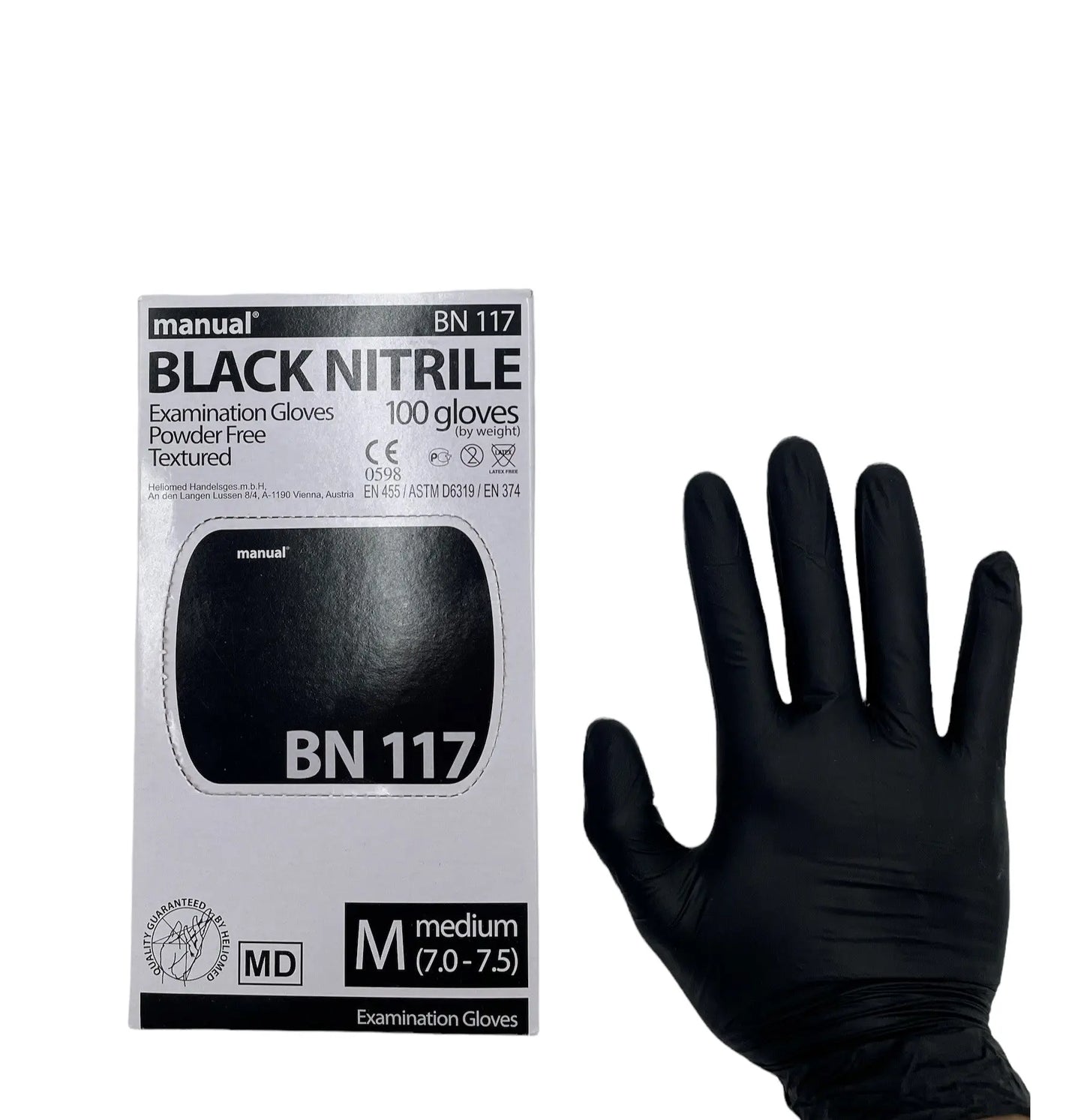 Manual Black Nitril Untersuchungshandschuhe BN117 - Medical Deal