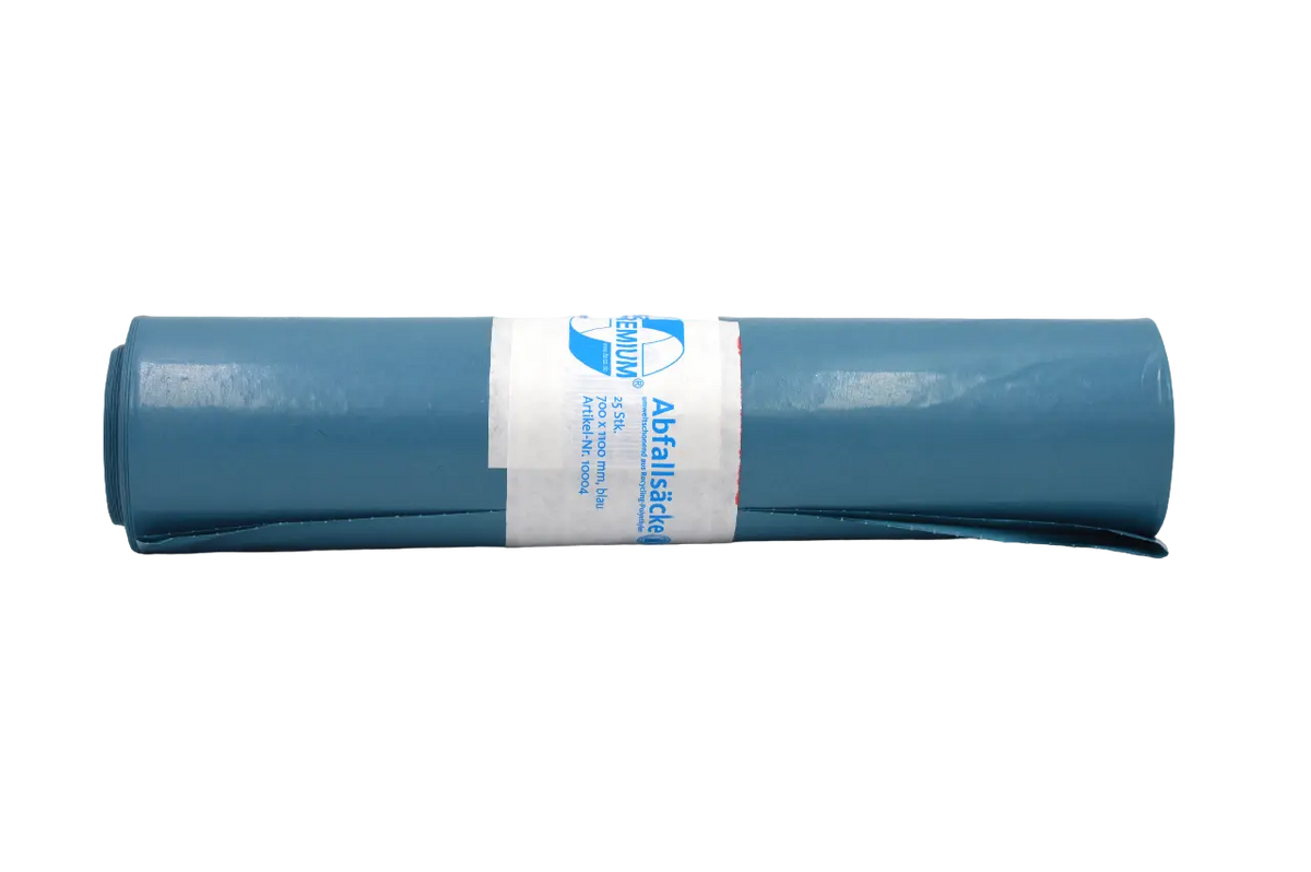DEISS PREMIUM PLUS Müllsack 120 Liter blau Der Einsteiger, klimaneutral - Medical Deal