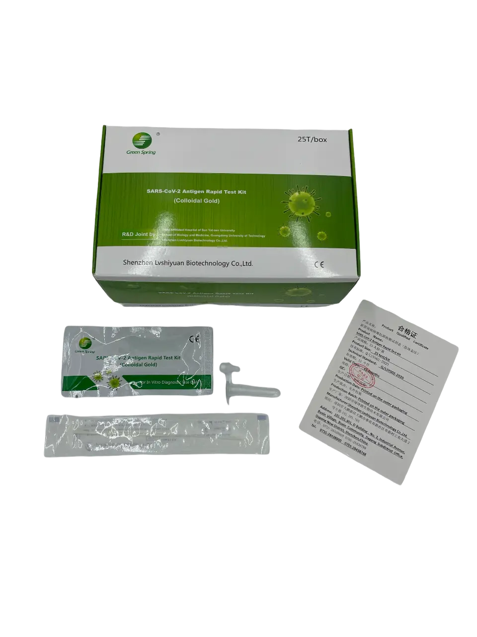 Green Spring SARS-CoV-2 Antigen Rapid Test Kit 4 in 1 Profitests (Naso- & Oropharyngeal, Nasal und Lolli) - Medical Deal